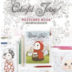 Colorful JETOY Cat Coloring Postcard Book Choo Choo Cute Cat - 36 Illustrations